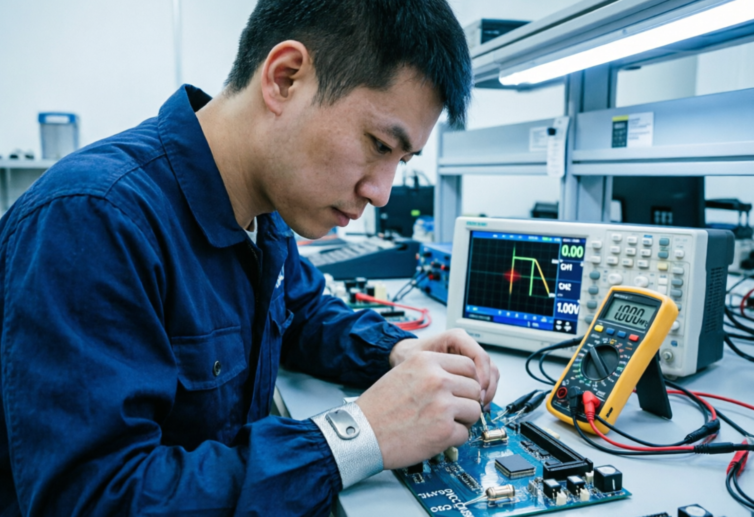 晶振测试实战指南：万用表与示波器排查硬件故障的4个高效技巧