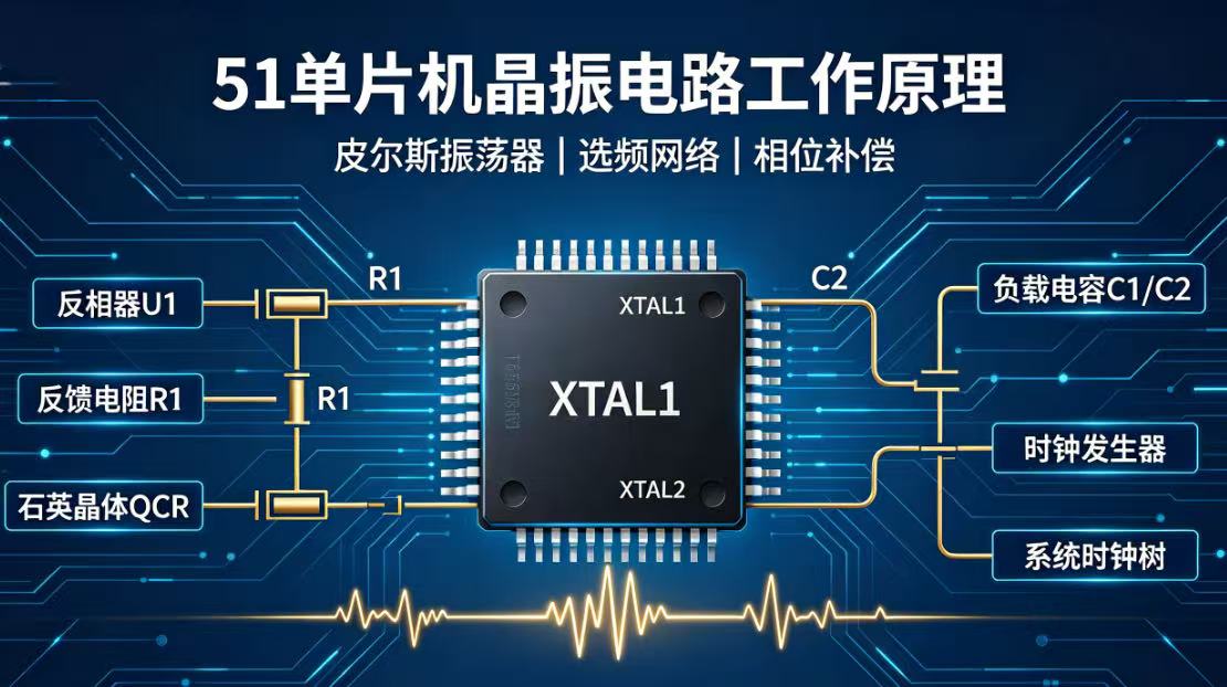 51单片机晶振电路原理详解：皮尔斯振荡器工作方式